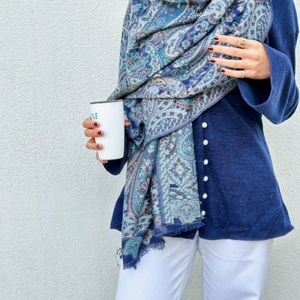 Navy shawl