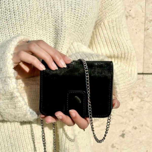 Suede Black Mini Bag